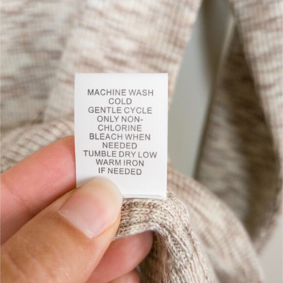 MARKET & SPRUCE Brown Rhea Spacedye Mock Neck Rib Knit Sweater Women's Small - Picture 5 of 5